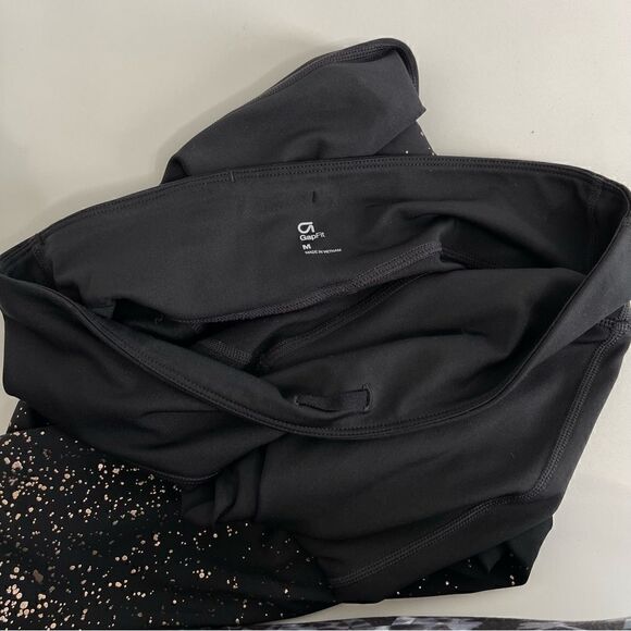 GAPFit High Waist Metallic Ombré Full Length Leggings (True Black) - Medium - Picture 14 of 15